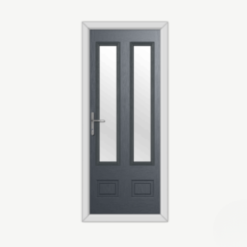 Aston Glazed 2 Anthracite Grey Composite Door