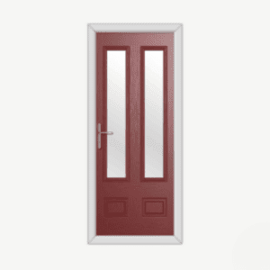 Aston Glazed 2 Burgundy Composite Door