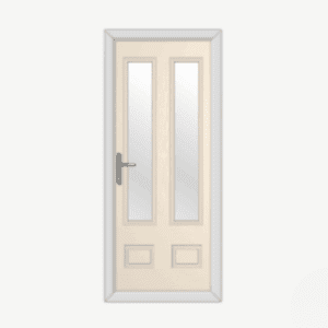 Aston Glazed 2 Cream Composite Door