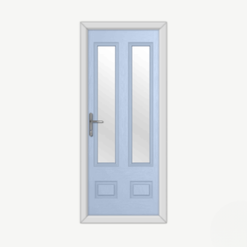 Aston Glazed 2 Duck Egg Blue Composite Door