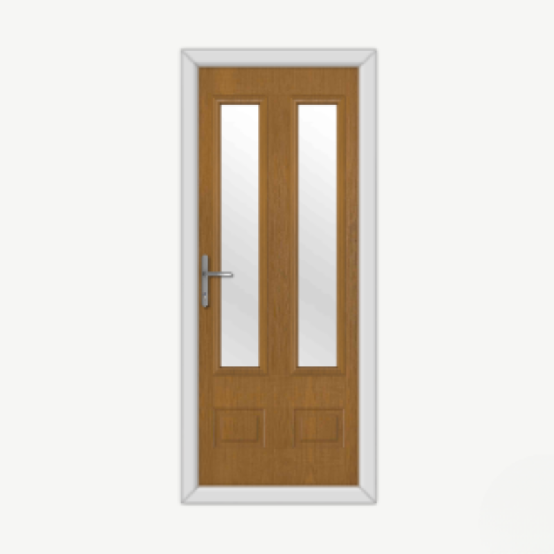 Aston Glazed 2 Oak Composite Door