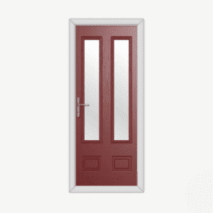 Aston Glazed 2 Red Composite Door