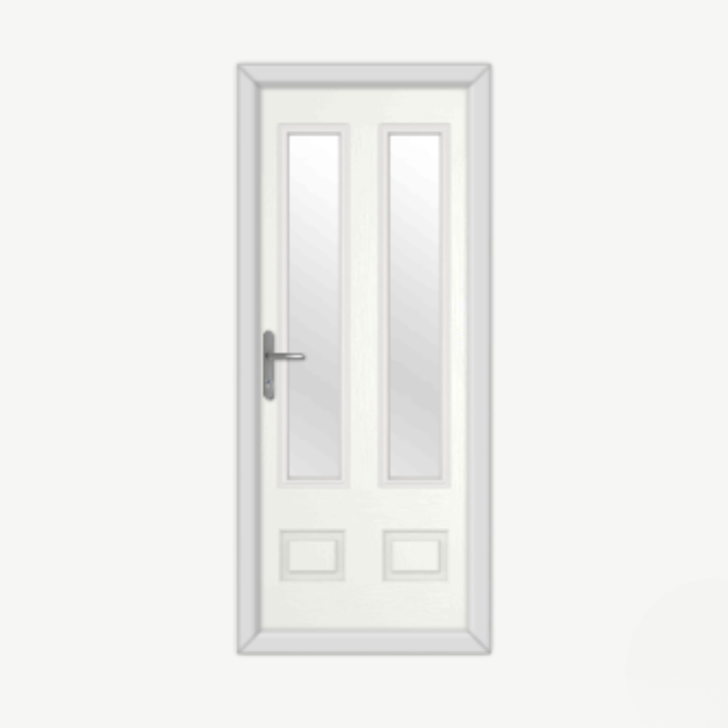 Aston Glazed 2 White Composite Door